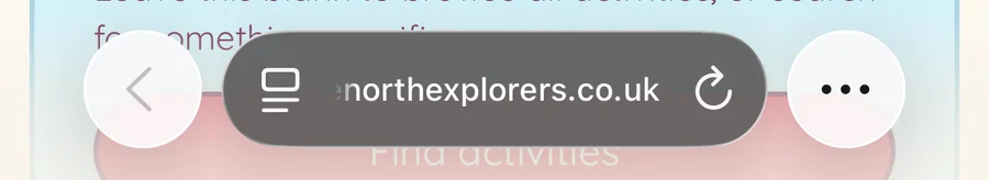 Safari address bar with the three-dot menu button on the right