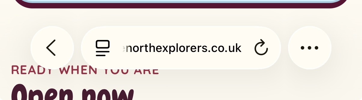 Safari toolbar with the three-dot menu button visible on the right